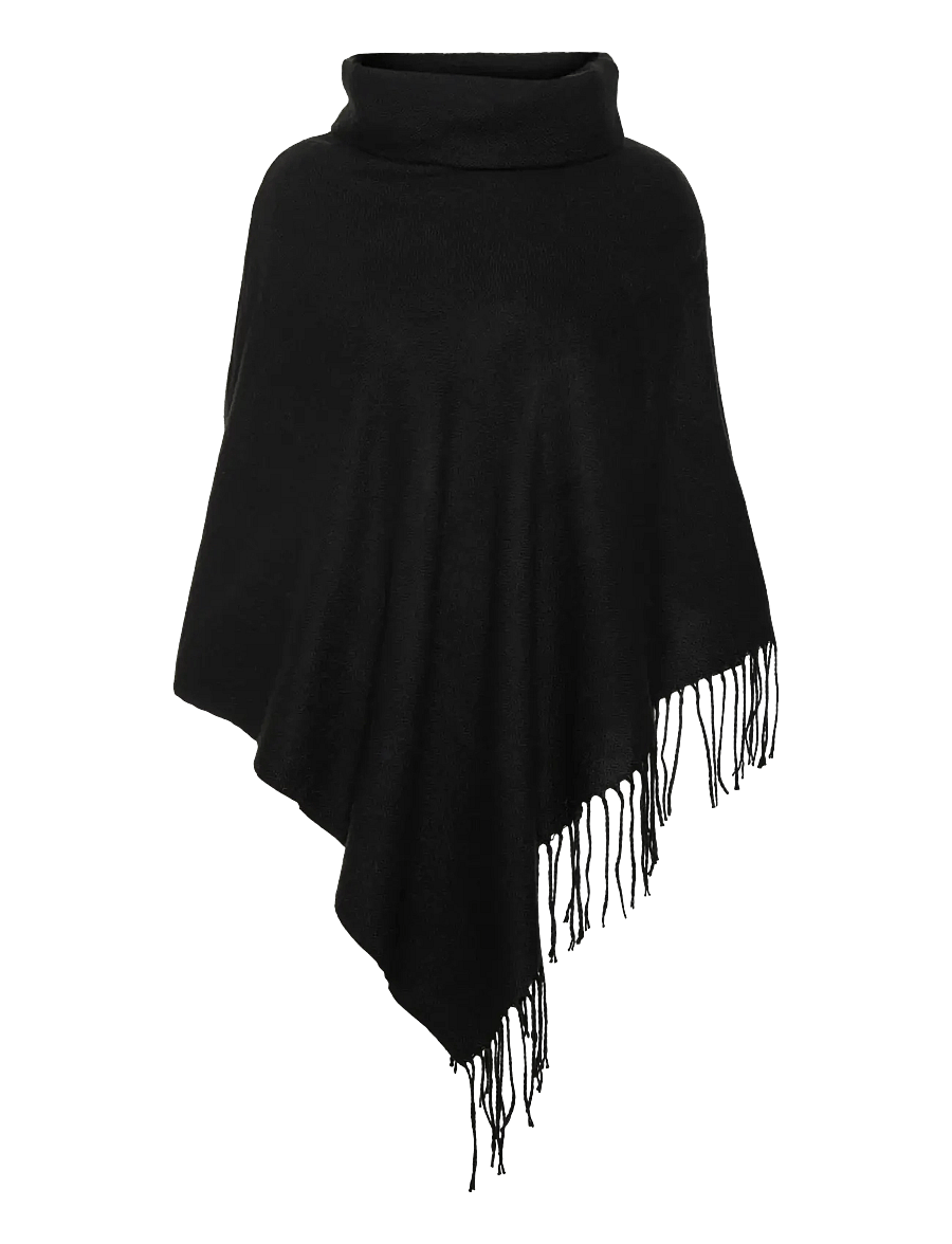 Vero Moda - VMKLEO PONCHO REP - ponchos & capes - black - 1