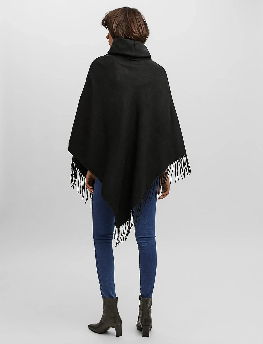 Vero Moda - VMKLEO PONCHO REP - ponchos & capes - black - 3