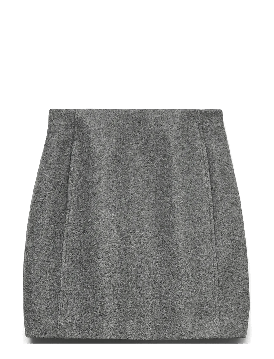 Vero Moda - VMFORTUNEALLISON HW SHORT SKIRT GA NOOS - miniseelikud - medium grey melange - 1