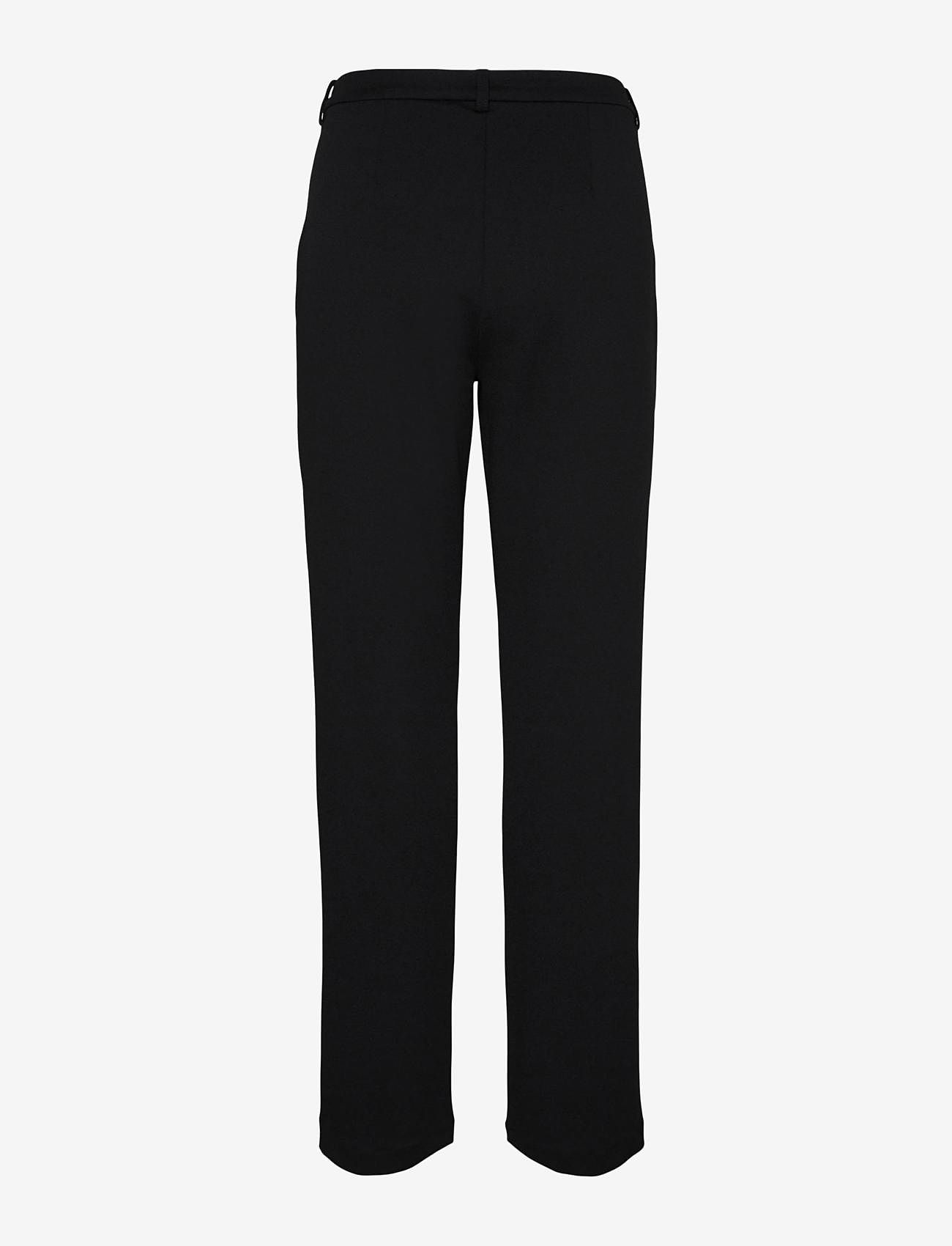 Vero Moda - VMZAMIRA MW SLIM STRAIGHT PANT NOOS - bukser med lige ben - black - 2