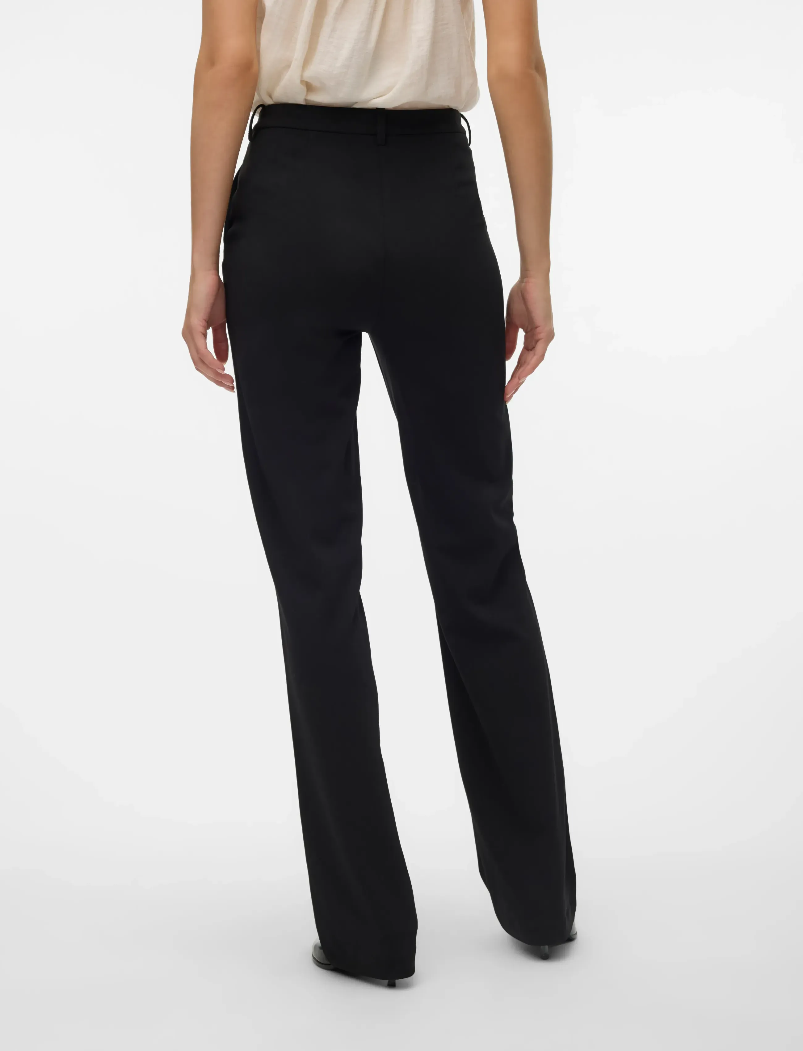 Vero Moda - VMZAMIRA MW SLIM STRAIGHT PANT NOOS - broeken met rechte pijp - black - 3
