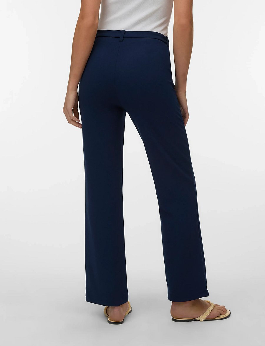 Vero Moda - VMZAMIRA MW SLIM STRAIGHT PANT NOOS - bukser med lige ben - navy blazer - 3