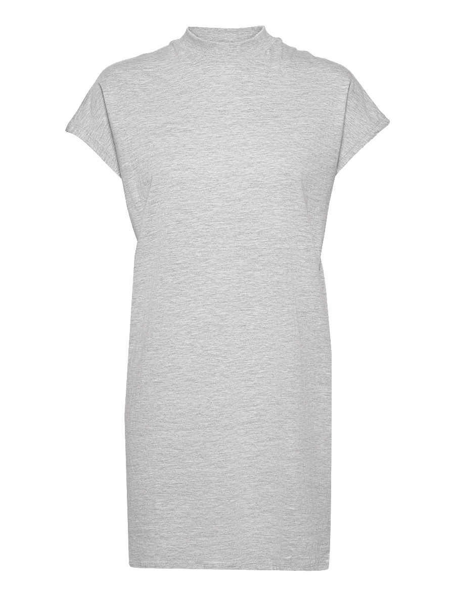 Vero Moda - VMGLENN SS TURTLE SHORT DRESS GA - light grey melange - 0