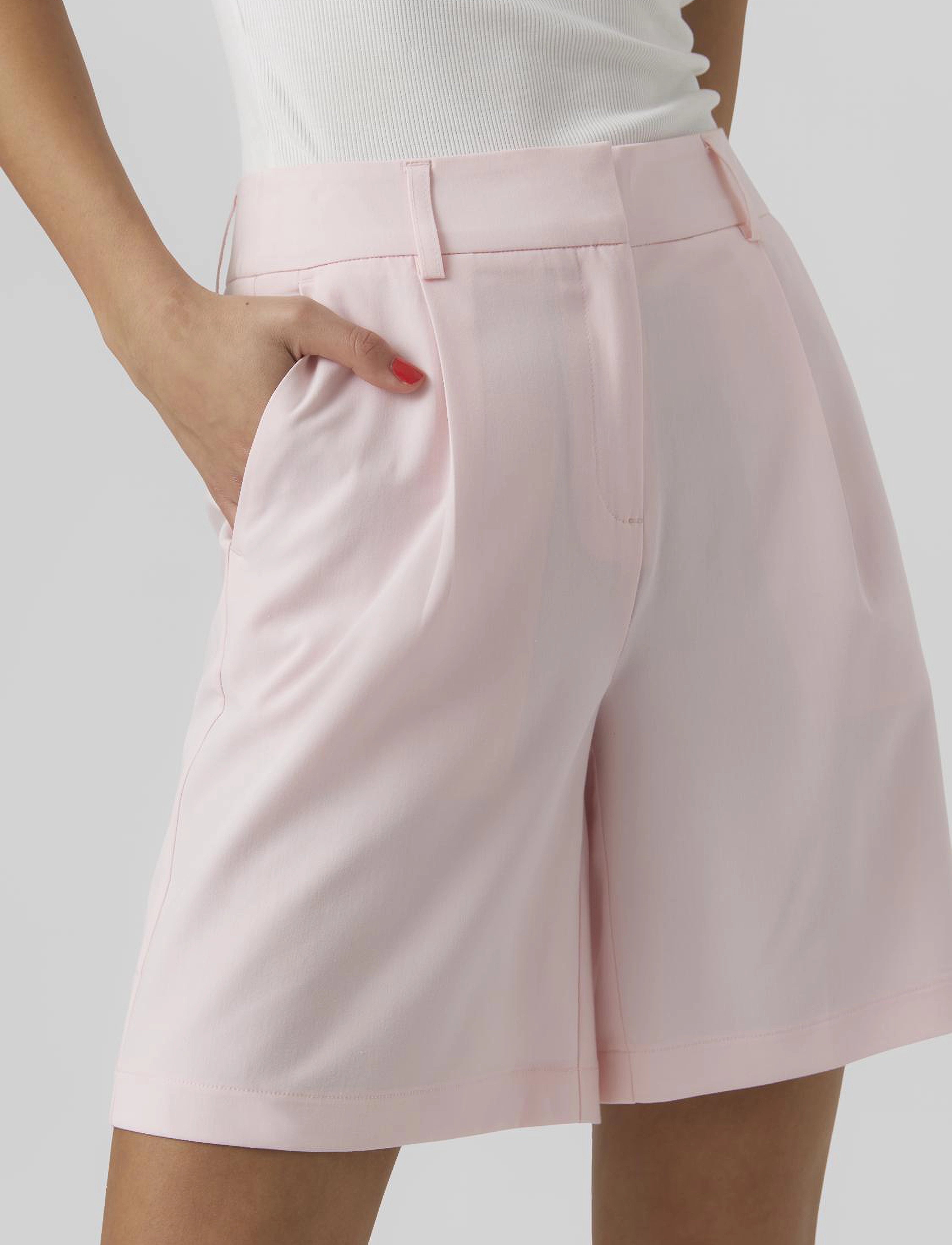 Vero Moda - VMZELDA HW LOOSE SHORTS BOO - laveste priser - parfait pink - 4