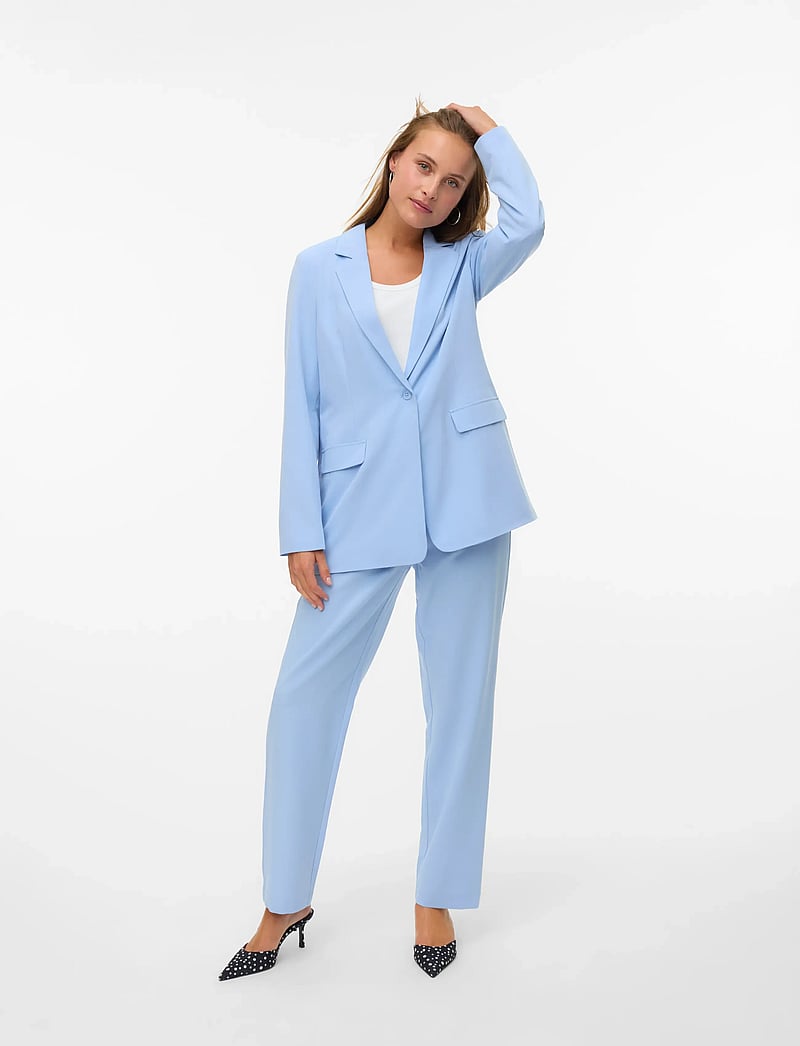 Vero Moda - VMZELDA LS LOOSE BLAZER BOO - enkelknäppta kavajer - brunnera blue - 0