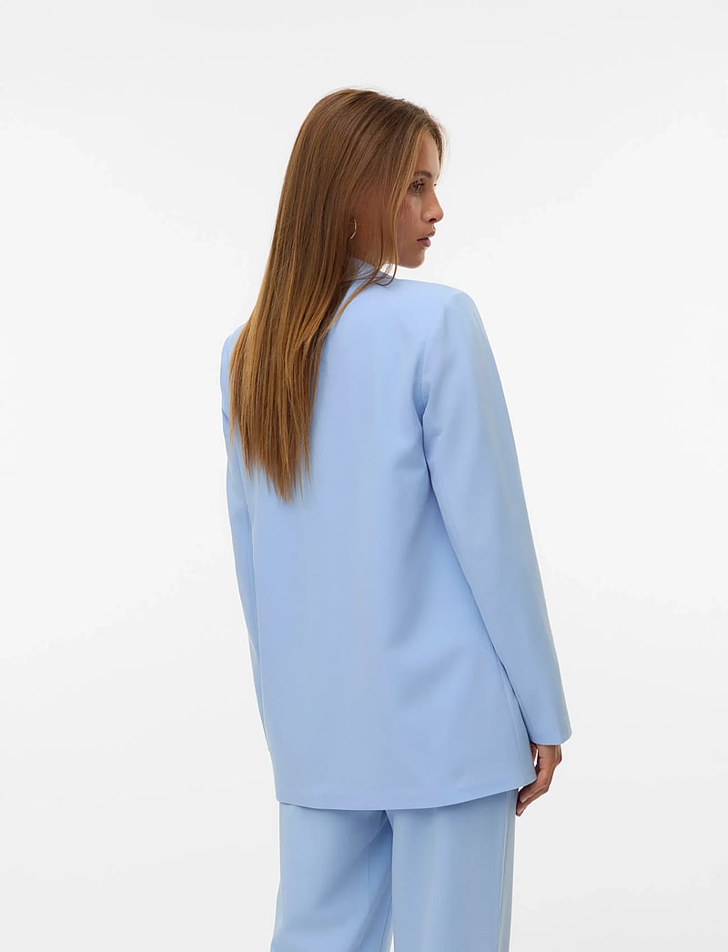 Vero Moda - VMZELDA LS LOOSE BLAZER BOO - enkelknäppta kavajer - brunnera blue - 2
