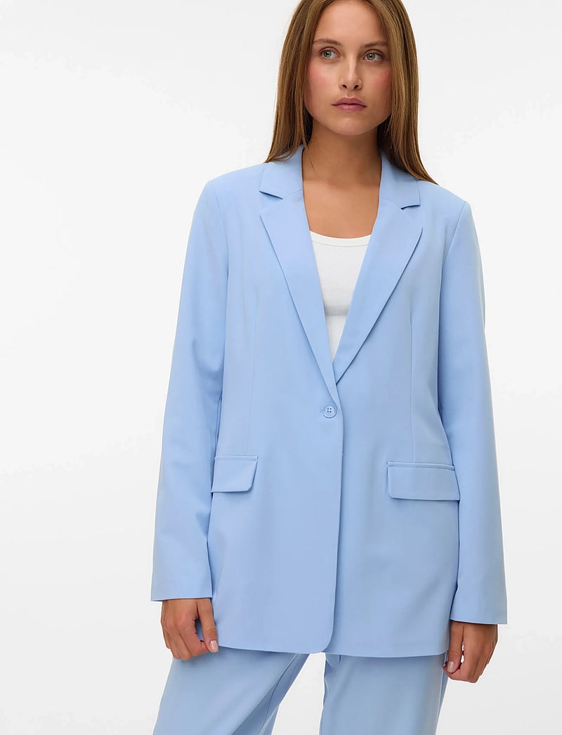 Vero Moda - VMZELDA LS LOOSE BLAZER BOO - enkelknäppta kavajer - brunnera blue - 3