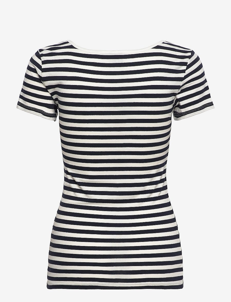 Vero Moda - VMSAILOR SABBI S/S U-NECK TOP - navy blazer - 1