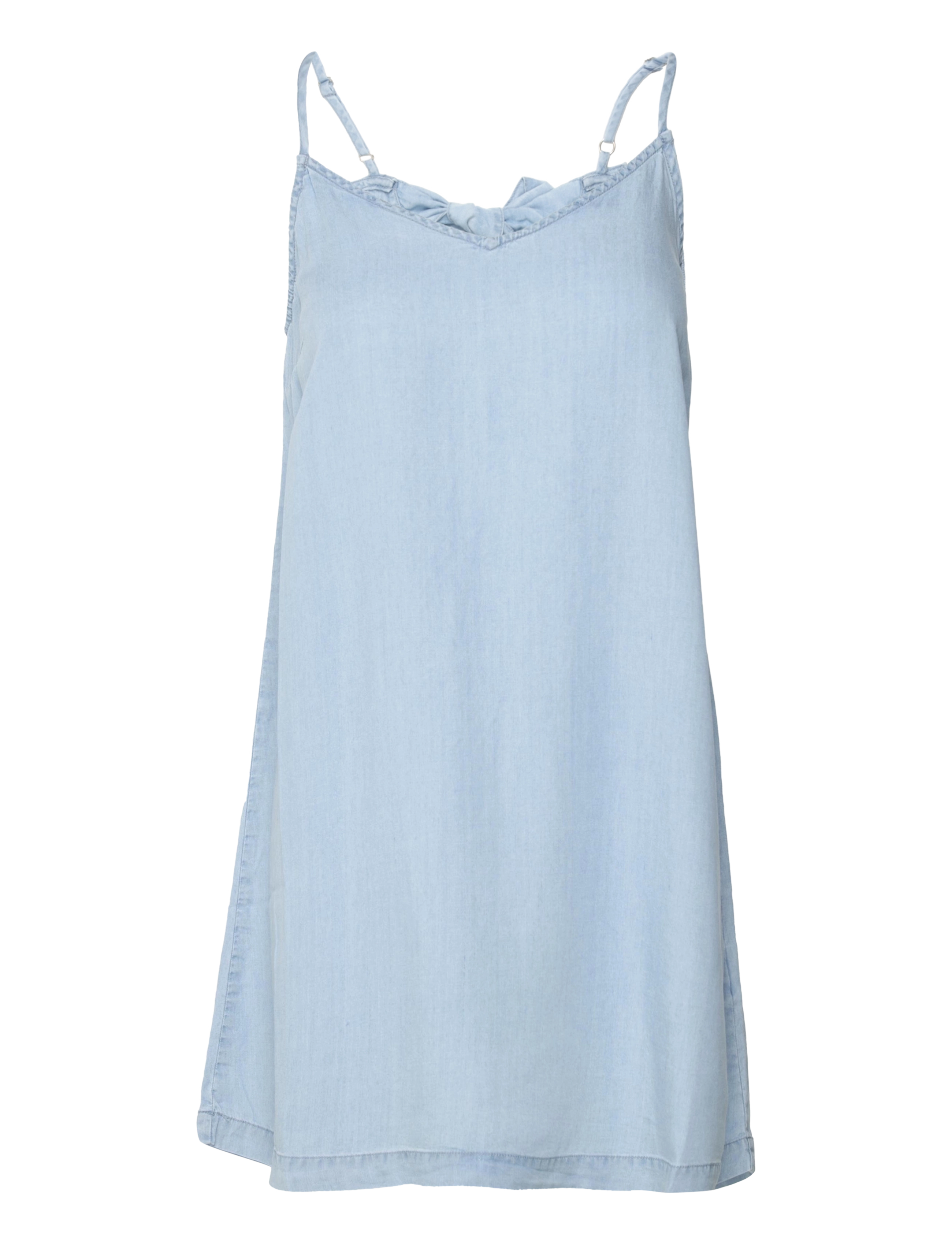 VMLILIANA SL SINGLET SHORT BOW DRESS GA - LIGHT BLUE DENIM