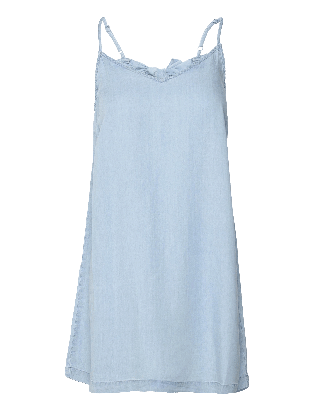 VMLILIANA SL SINGLET SHORT BOW DRESS GA - LIGHT BLUE DENIM
