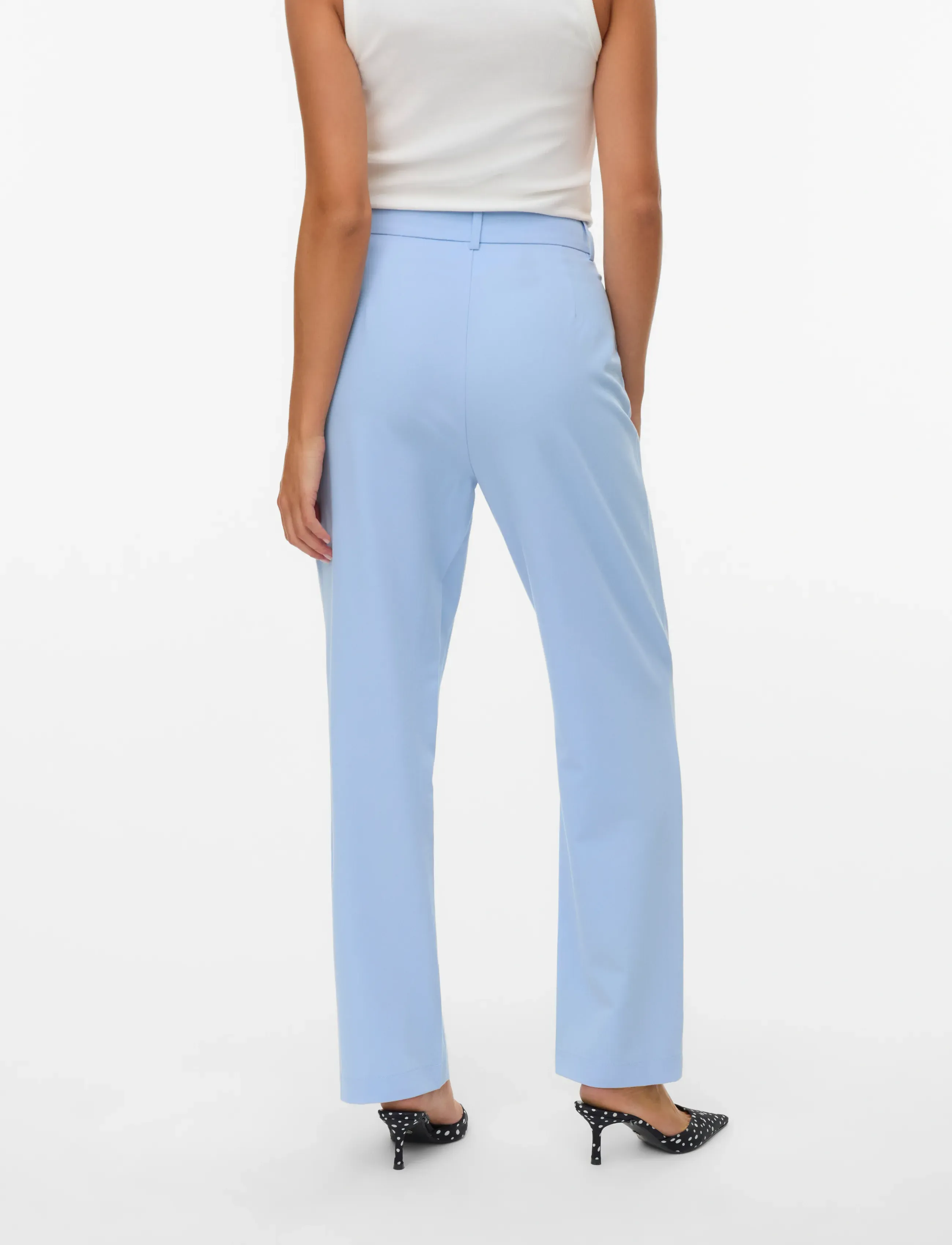 Vero Moda - VMZELDA HW STRAIGHT PANT BOO - straight leg hosen - brunnera blue - 2