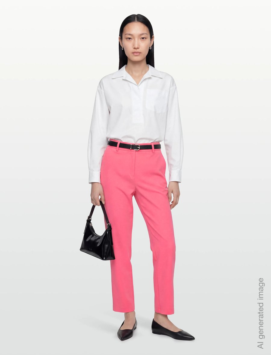 Vero Moda - VMZELDA HR STRAIGHT PANT NOOS - tiesaus kirpimo kelnės - coral paradise - 0
