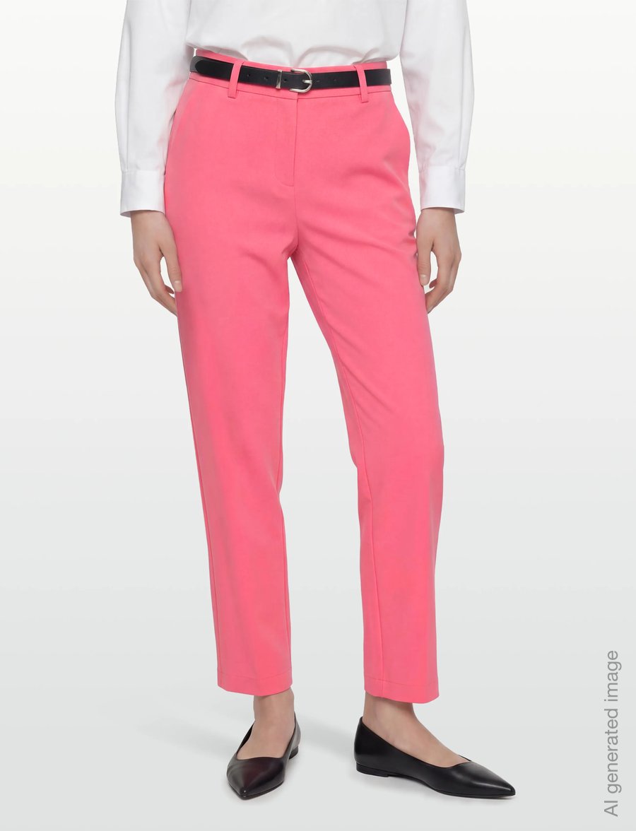 Vero Moda - VMZELDA HR STRAIGHT PANT NOOS - tiesaus kirpimo kelnės - coral paradise - 3