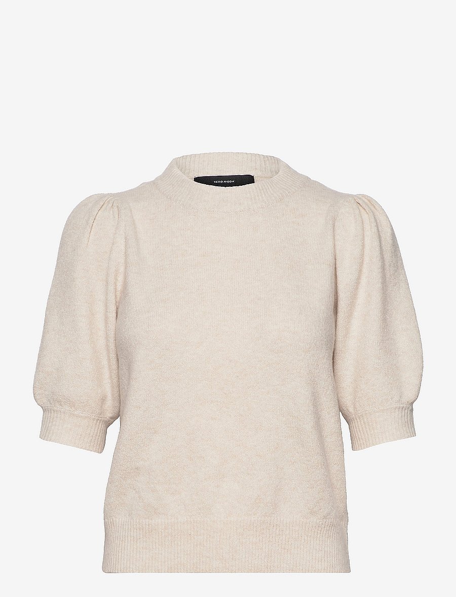 Vero Moda - VMDOFFY SS O-NECK PUFF BLOUSE GA - birch - 0