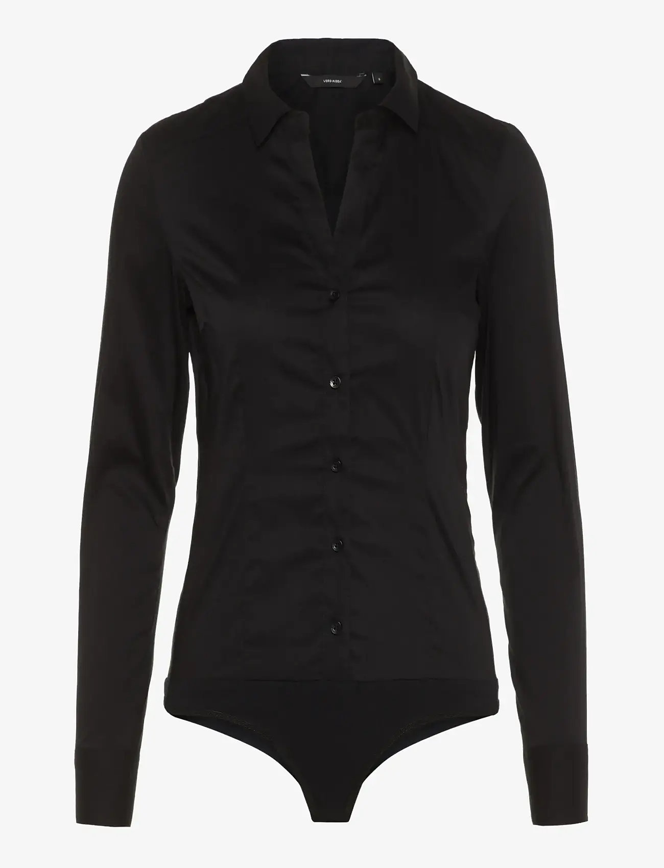 Vero Moda - VMLADY L/S G-STRING SHIRT WVN NEW NOOS - bodies - black - 1
