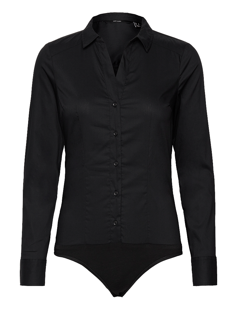 Vero Moda - VMLADY L/S G-STRING SHIRT WVN NEW NOOS - body - black - 1