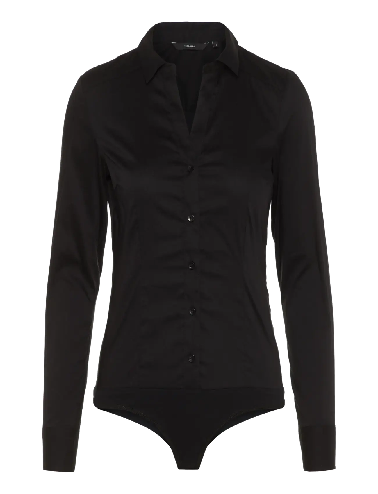 Vero Moda VMLADY L/S G-STRING SHIRT WVN NEW NOOS - T-shirts & Toppe - BLACK / black