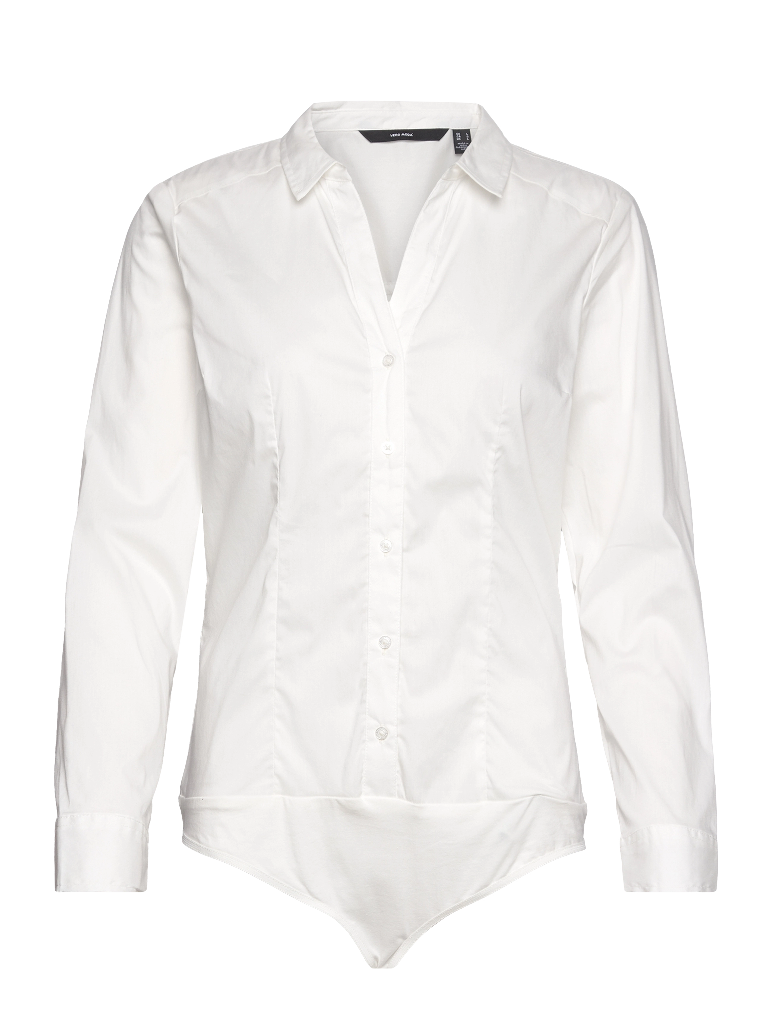 Vero Moda - VMLADY L/S G-STRING SHIRT WVN NEW NOOS - bodid - snow white - 3