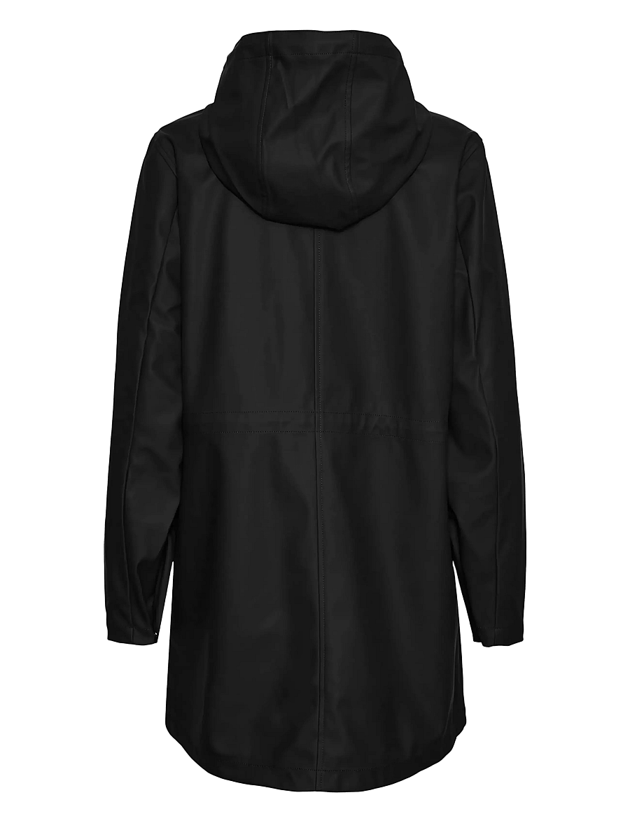 Vero Moda - VMMALOU COATED JACKET NOOS - cienkie płaszcze - black - 2