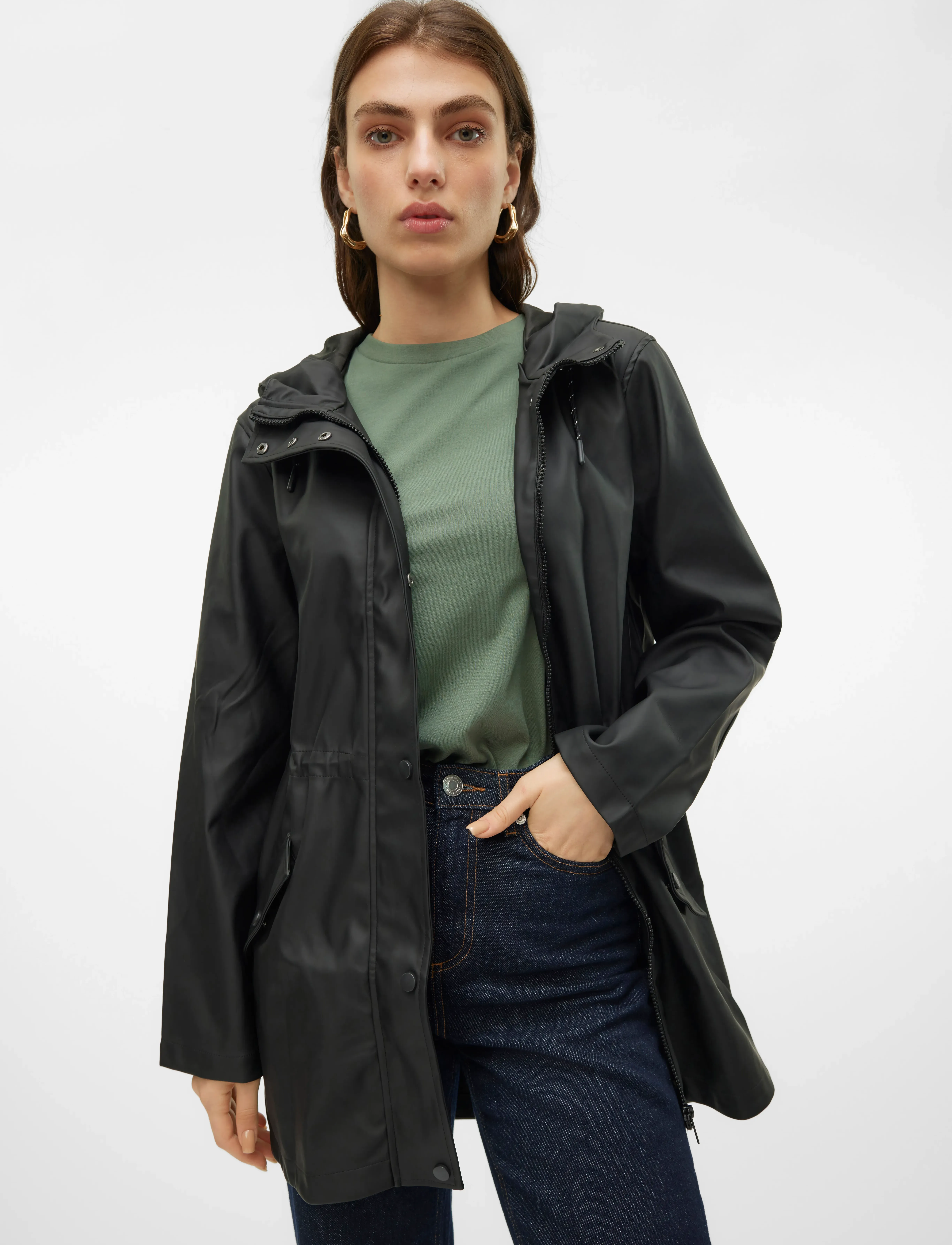 Vero Moda - VMMALOU COATED JACKET NOOS - lette frakker - black - 5