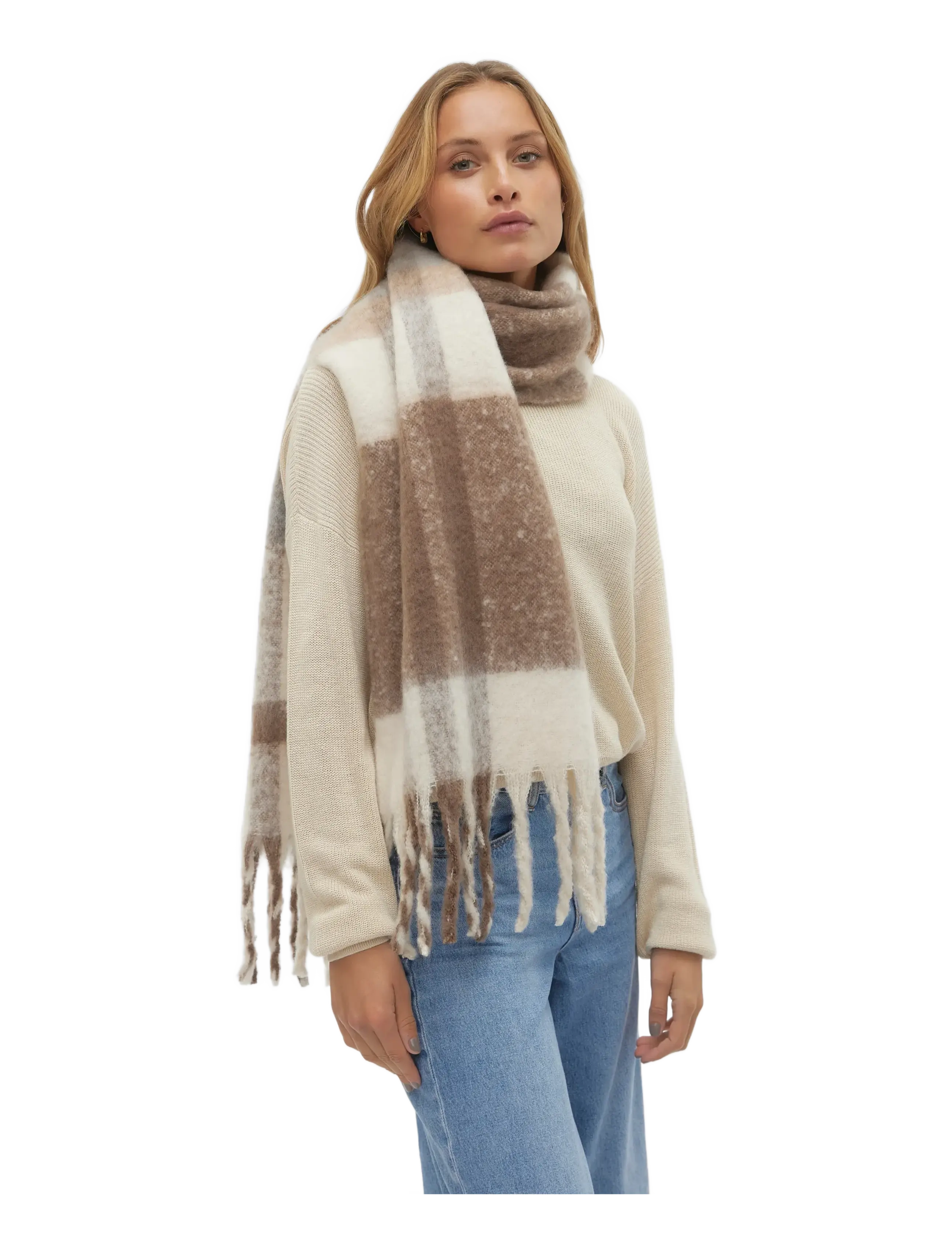 Vero Moda - VMIVY LEAGUE SCARF NOOS - halsdukar - birch - 2