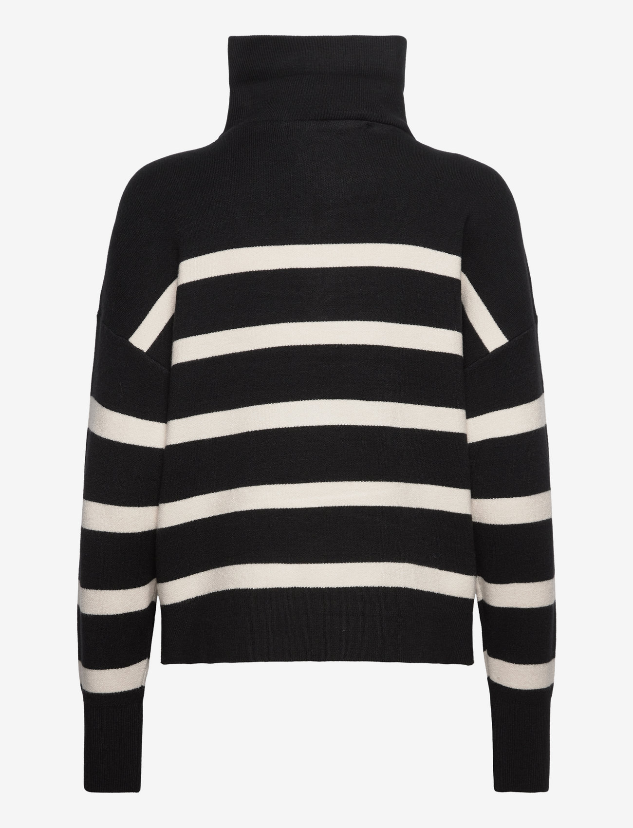 Vero Moda - VMSABA STRIPE LS HIGHNECK BLOUSE GA NOOS - golfai - black - 2