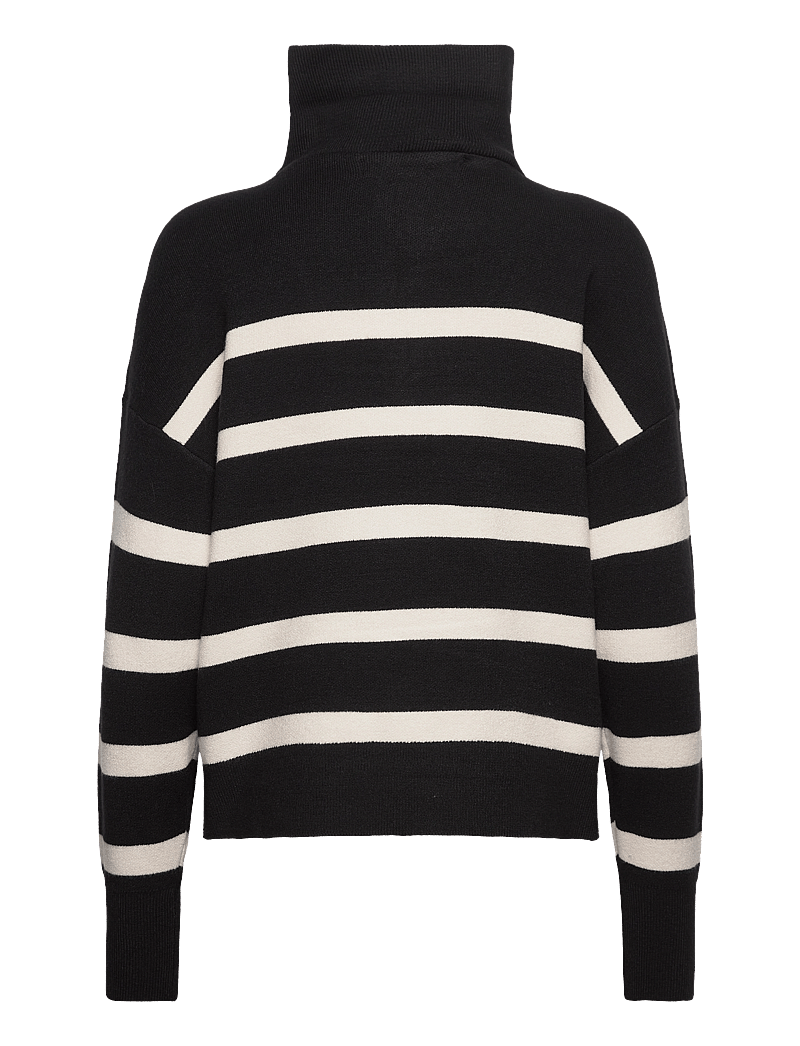 Vero Moda - VMSABA STRIPE LS HIGHNECK BLOUSE GA NOOS - rollkragenpullover - black - 2