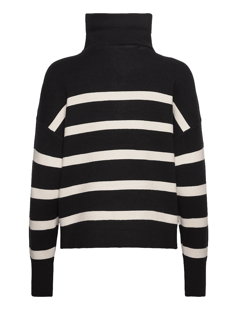 Vero Moda - VMSABA STRIPE LS HIGHNECK BLOUSE GA NOOS - rollkragenpullover - black - 2