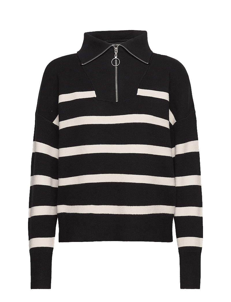 Vero Moda - VMSABA STRIPE LS HIGHNECK BLOUSE GA NOOS - rollkragenpullover - black - 3