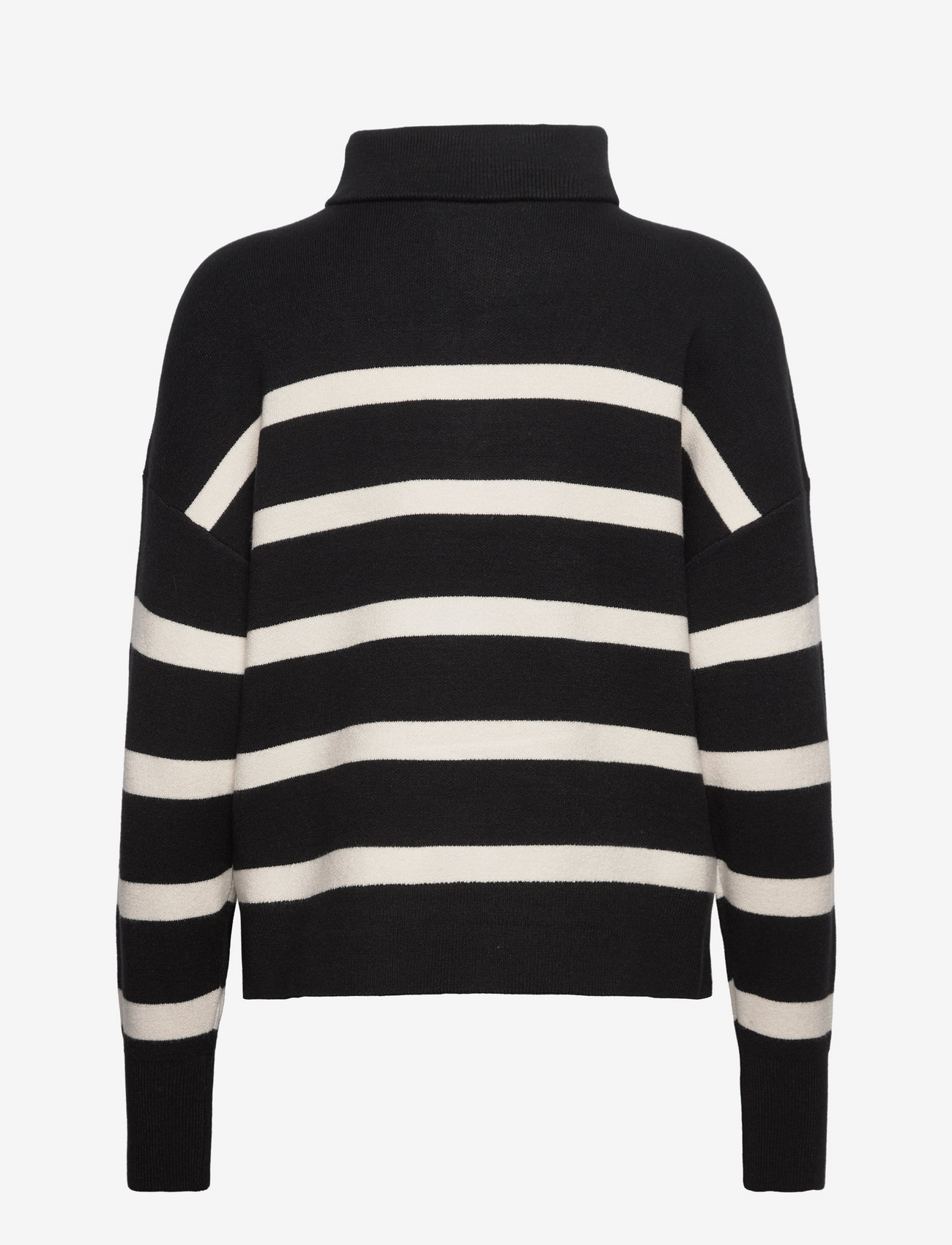 Vero Moda - VMSABA STRIPE LS HIGHNECK BLOUSE GA NOOS - golfai - black - 4