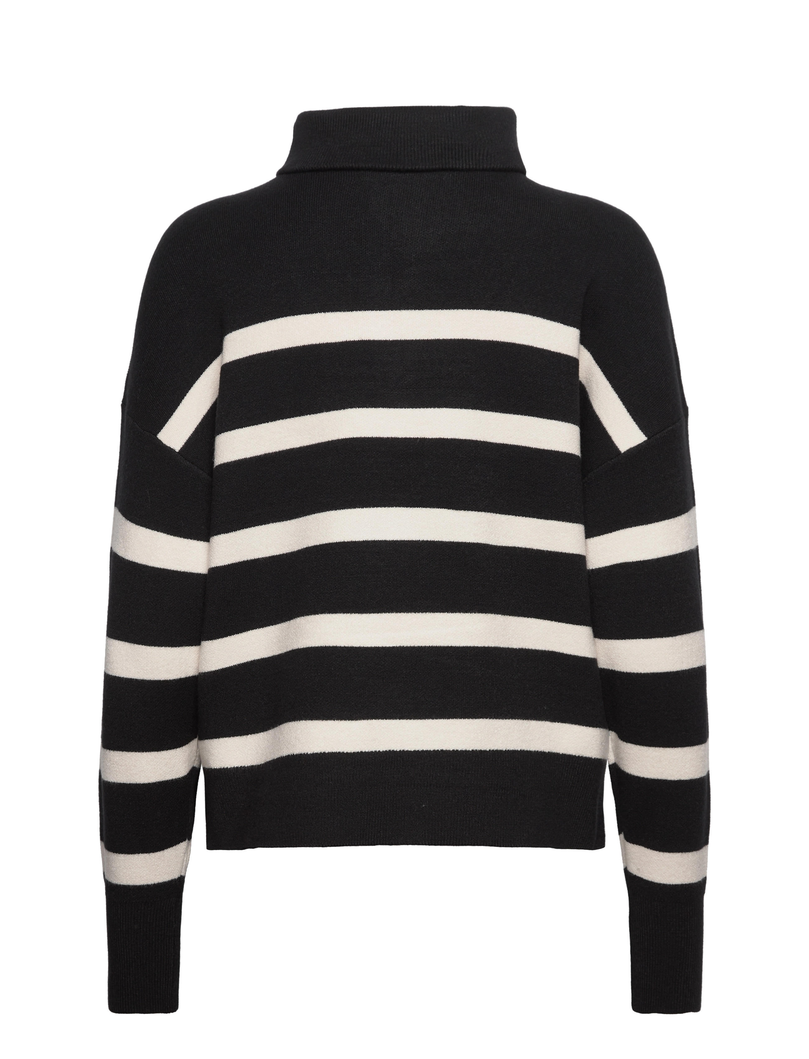 Vero Moda - VMSABA STRIPE LS HIGHNECK BLOUSE GA NOOS - rollkragenpullover - black - 4
