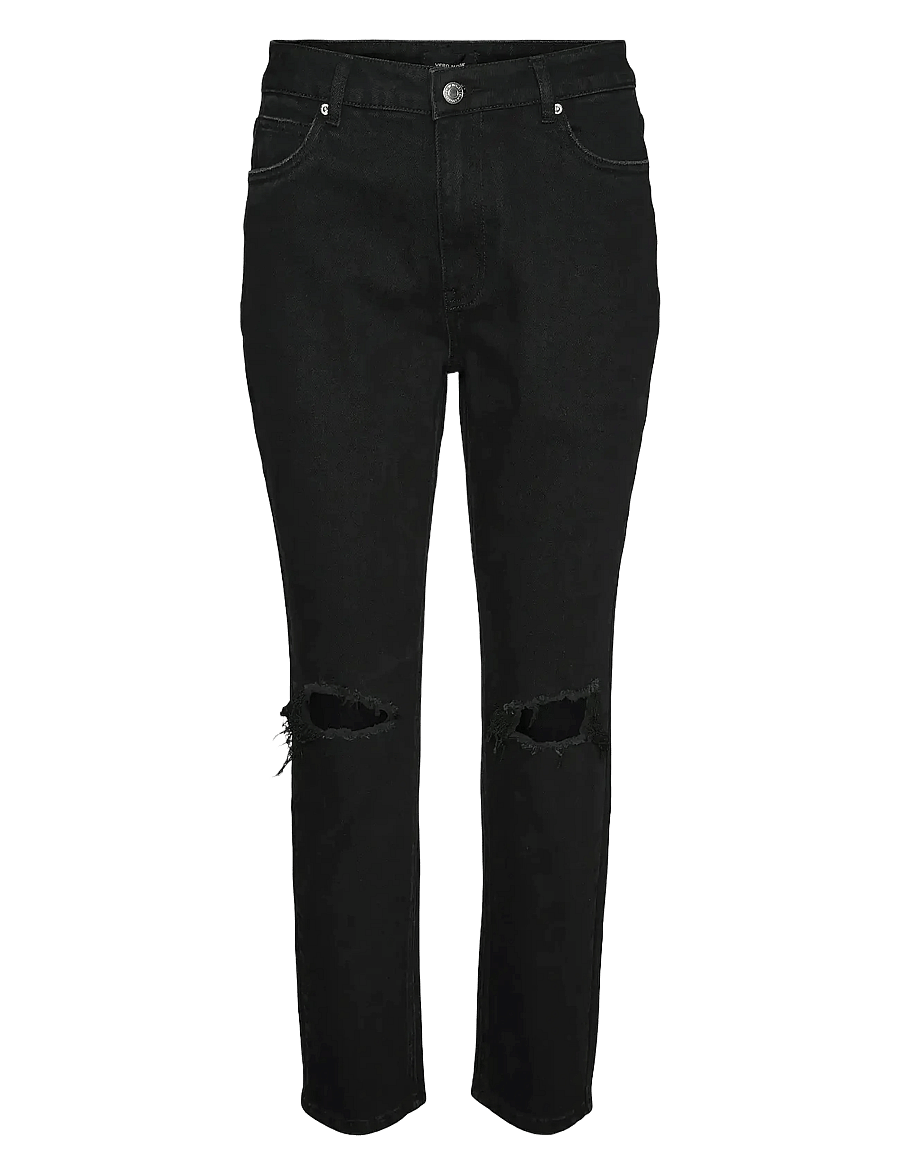 Vero Moda - VMBRENDA HR STR ANKLE DESTROY J GU152 - mažiausios kainos - black denim - 0