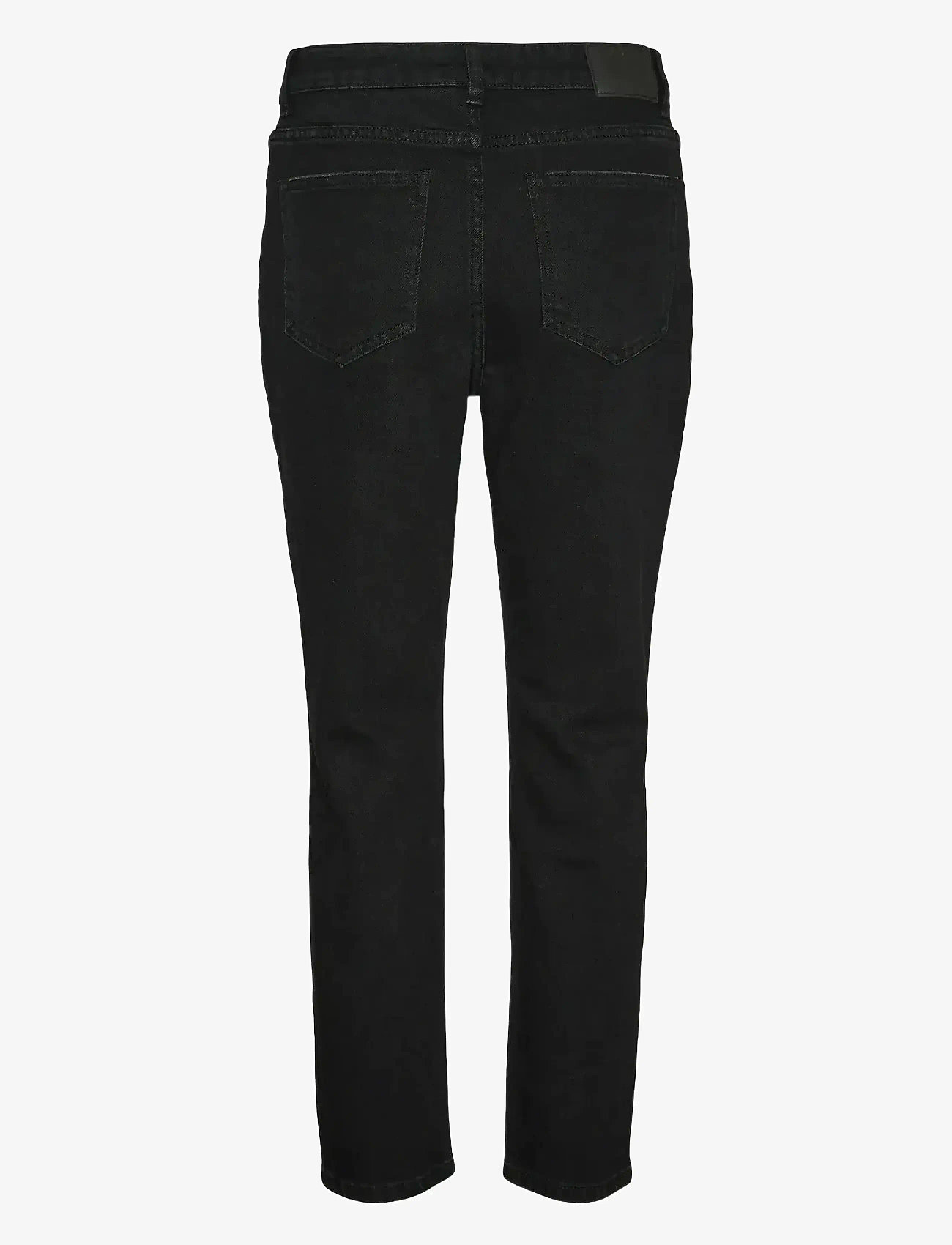 Vero Moda - VMBRENDA HR STR ANKLE DESTROY J GU152 - boyfriend jeans - black denim - 1
