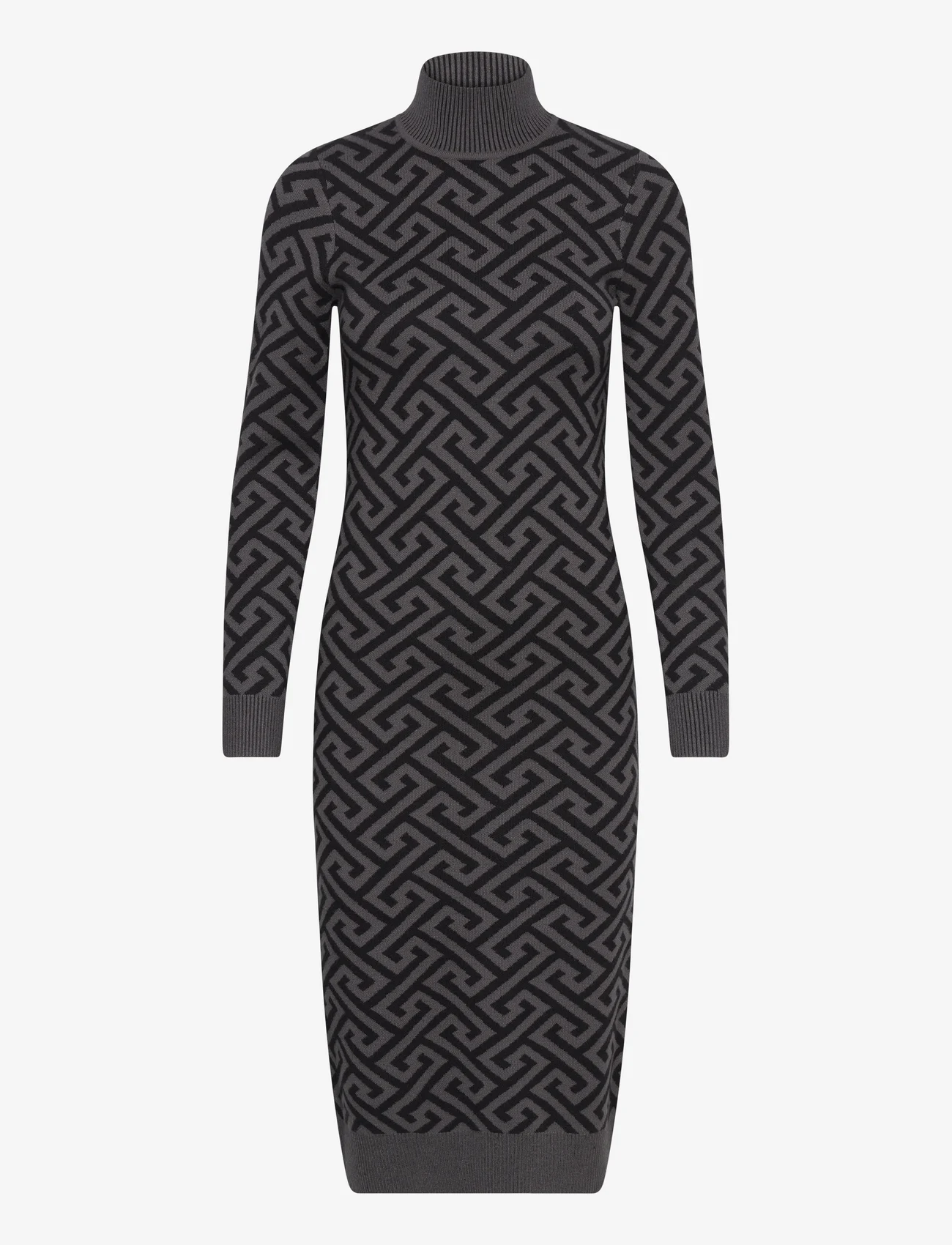 Vero Moda - VMARIA LS HIGH-NECK CALF DRESS - sukienki dopasowane - black - 0