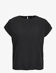 Vero Moda - VMFIONA SS WIDE TOP WVN LT - kortærmede bluser - black - 0