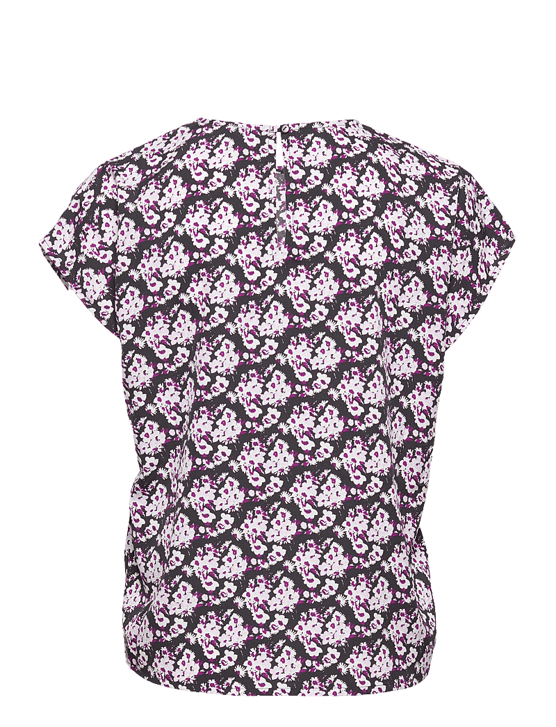 Vero Moda - VMFIONA SS WIDE TOP WVN LT - kortærmede bluser - black - 1