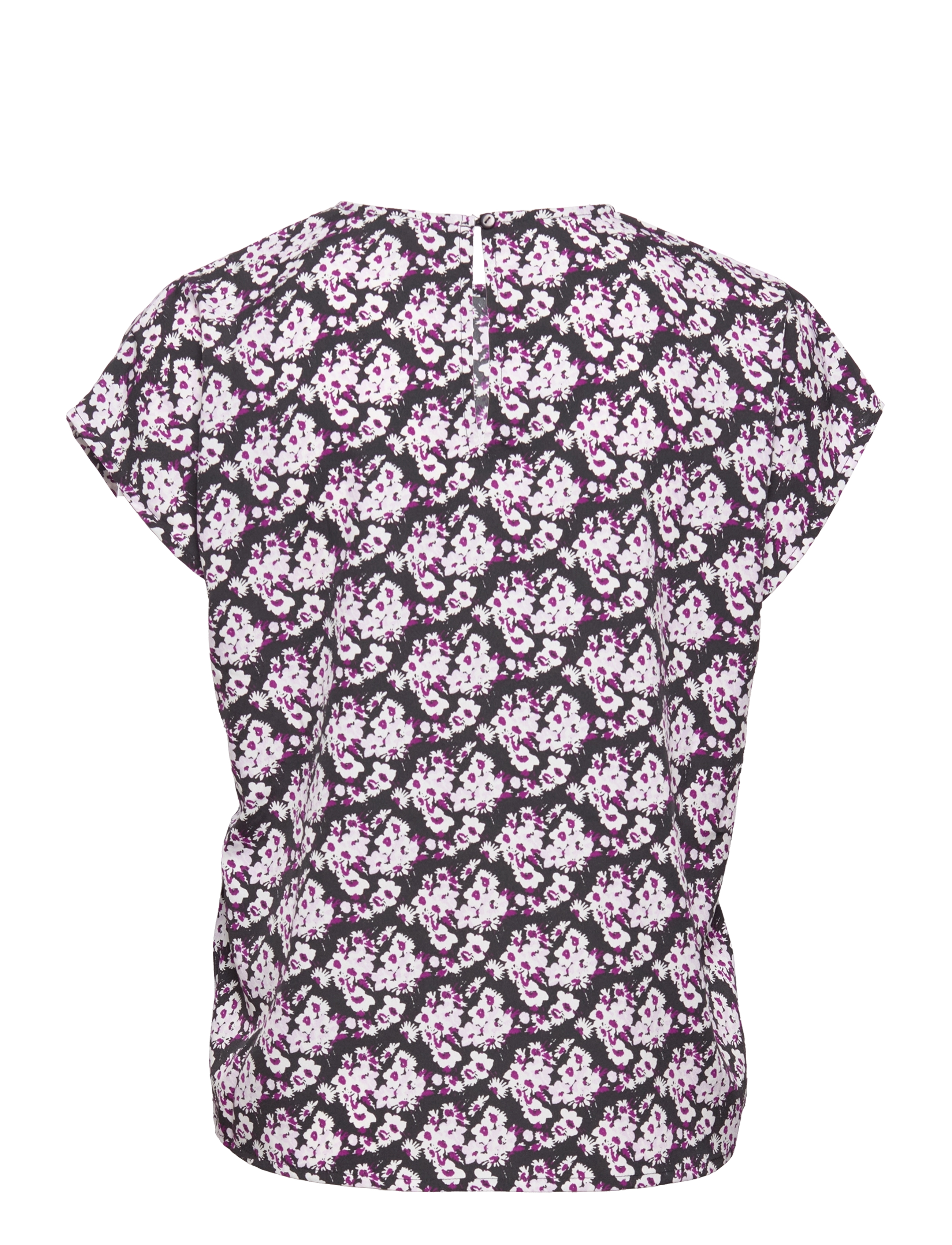 Vero Moda - VMFIONA SS WIDE TOP WVN LT - lühikeste varrukatega pluusid - black - 1