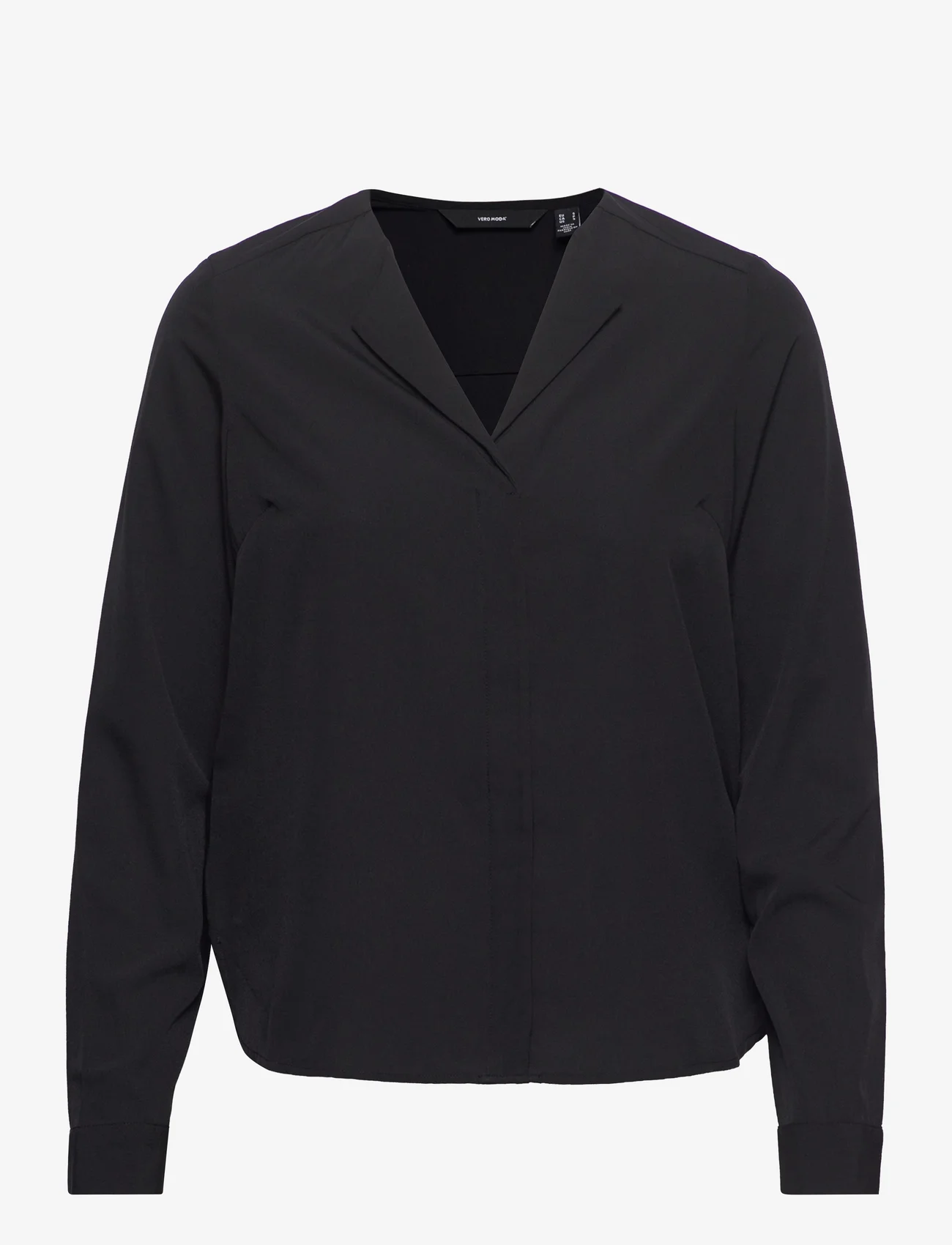 Vero Moda - VMFIONA LS TOP WVN LT - pitkähihaiset puserot - black - 0