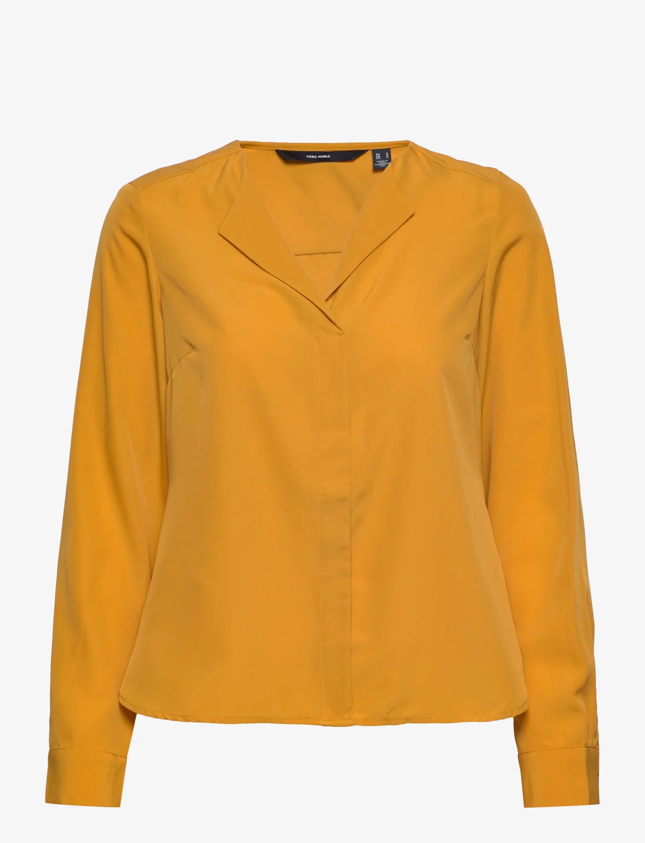 Vero Moda - VMFIONA LS TOP WVN LT - blouses met lange mouwen - golden yellow - 0
