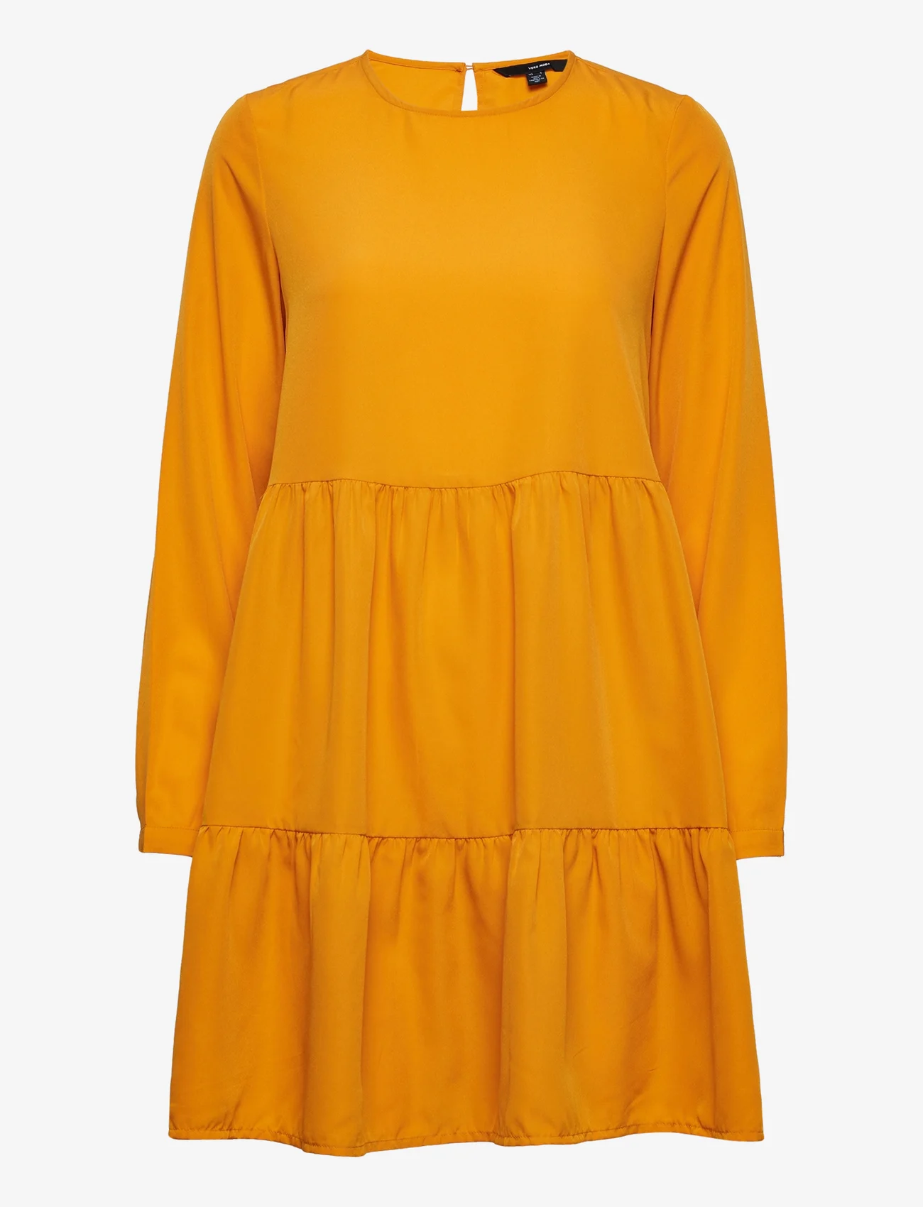 Vero Moda - VMFIONA LS SHORT DRESS WVN LT - short dresses - golden yellow - 0