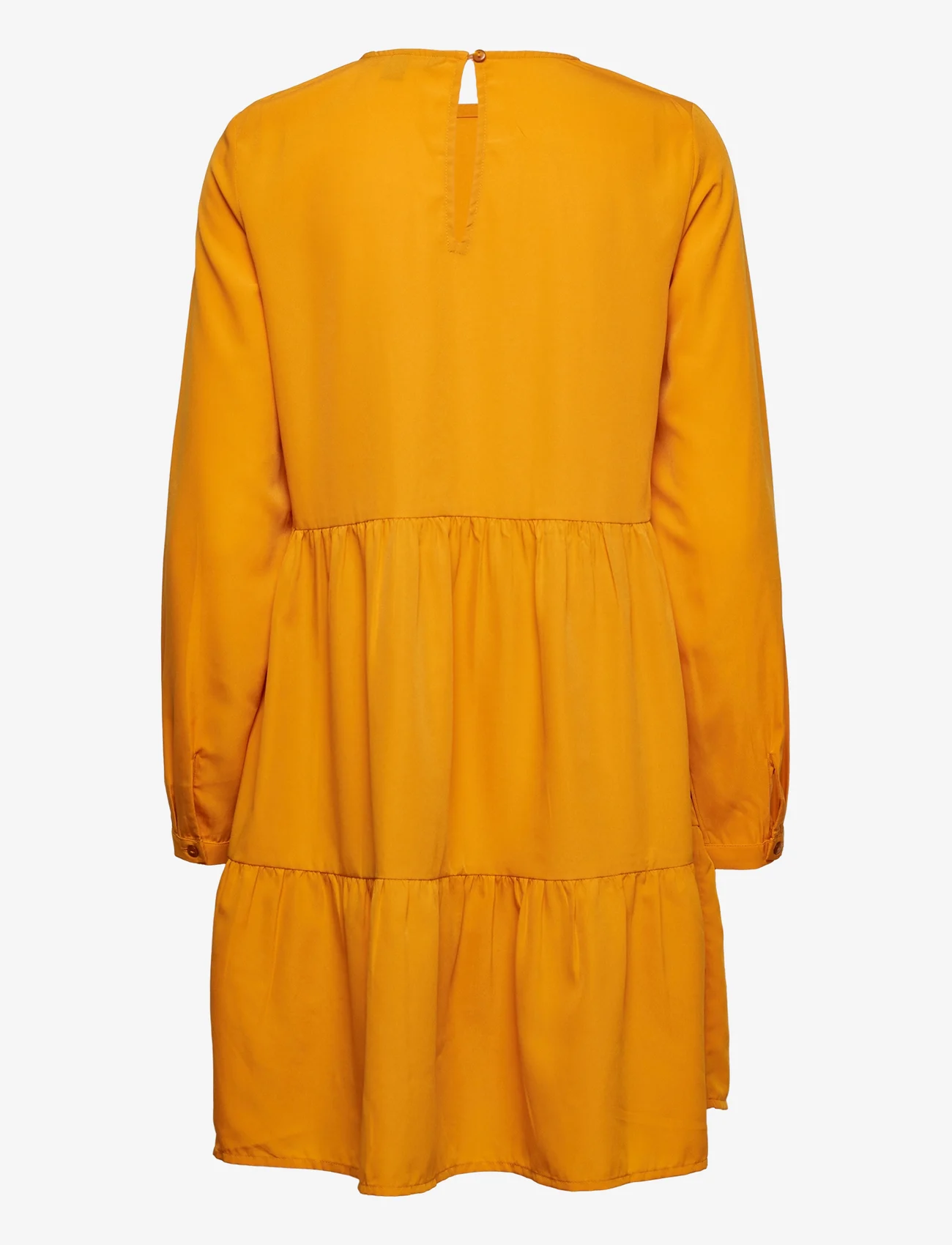 Vero Moda - VMFIONA LS SHORT DRESS WVN LT - short dresses - golden yellow - 1