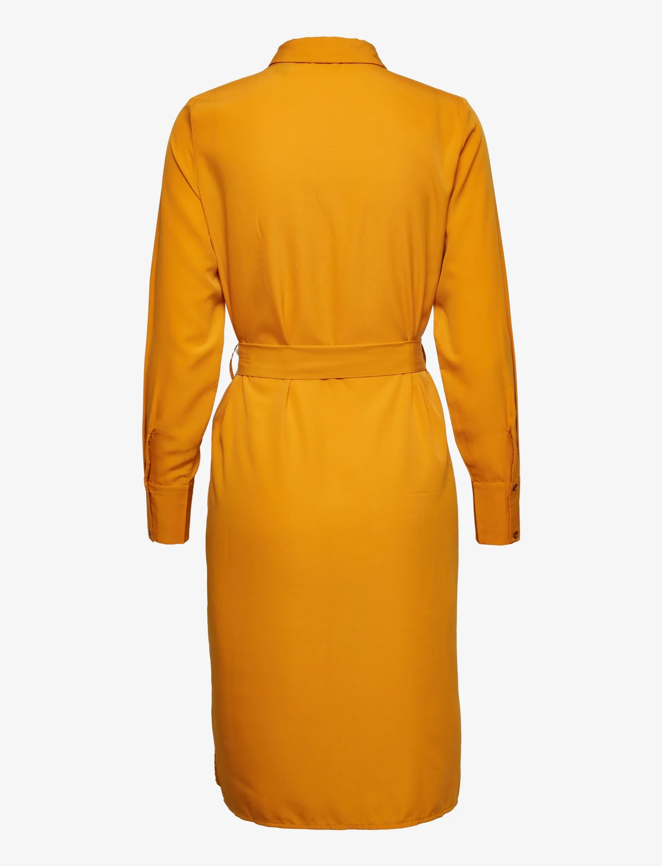 Vero Moda - VMFIONA LS SHIRT BLK DRESS WVN LT - skjortklänningar - golden yellow - 1