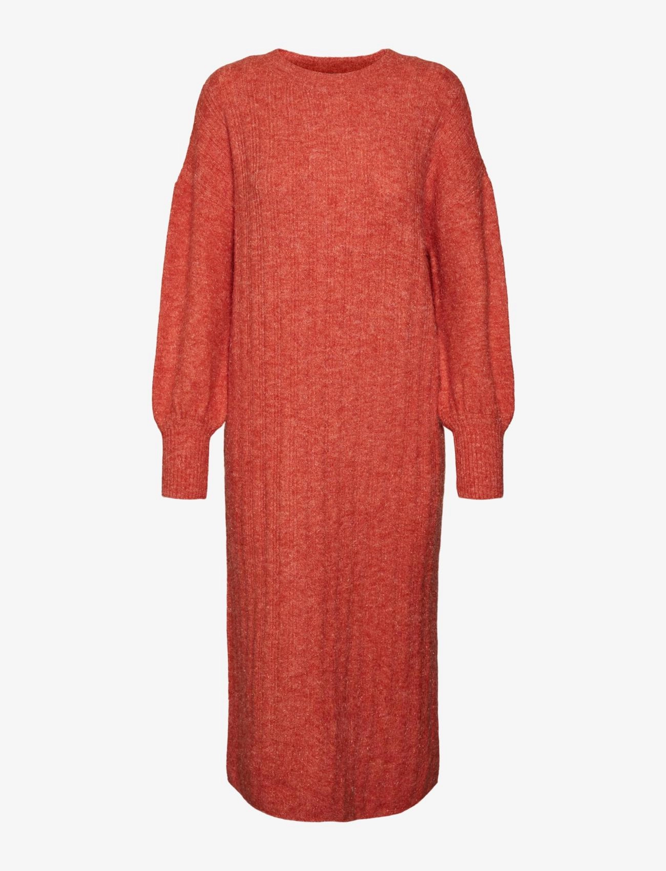 Vero Moda - VMHAILEY LS O-NECK LONG DRESS GA - paprika - 0
