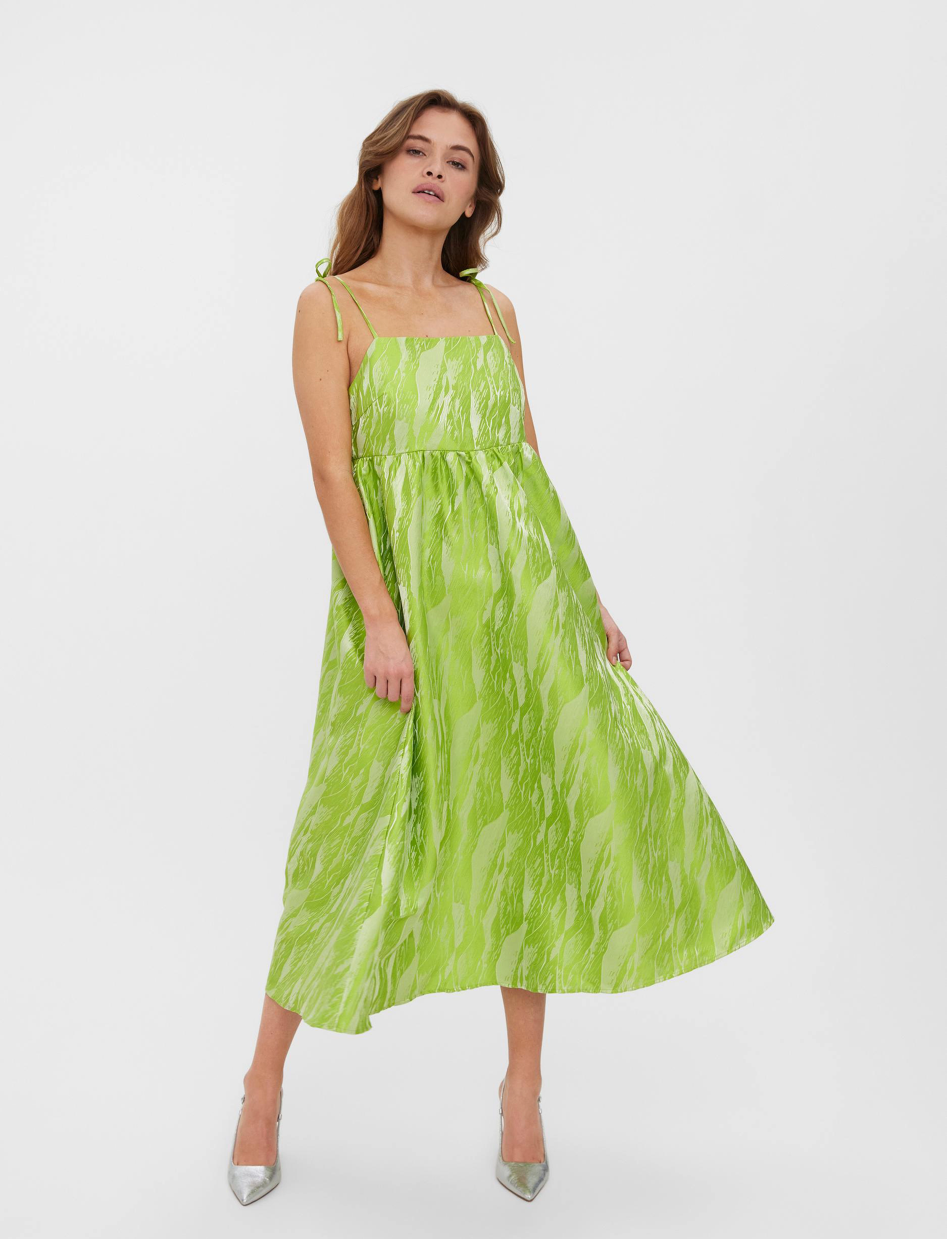 Vero Moda - VMVARIOUS SL STRAP CALF DRESS VMA - laveste priser - bright chartreuse - 4