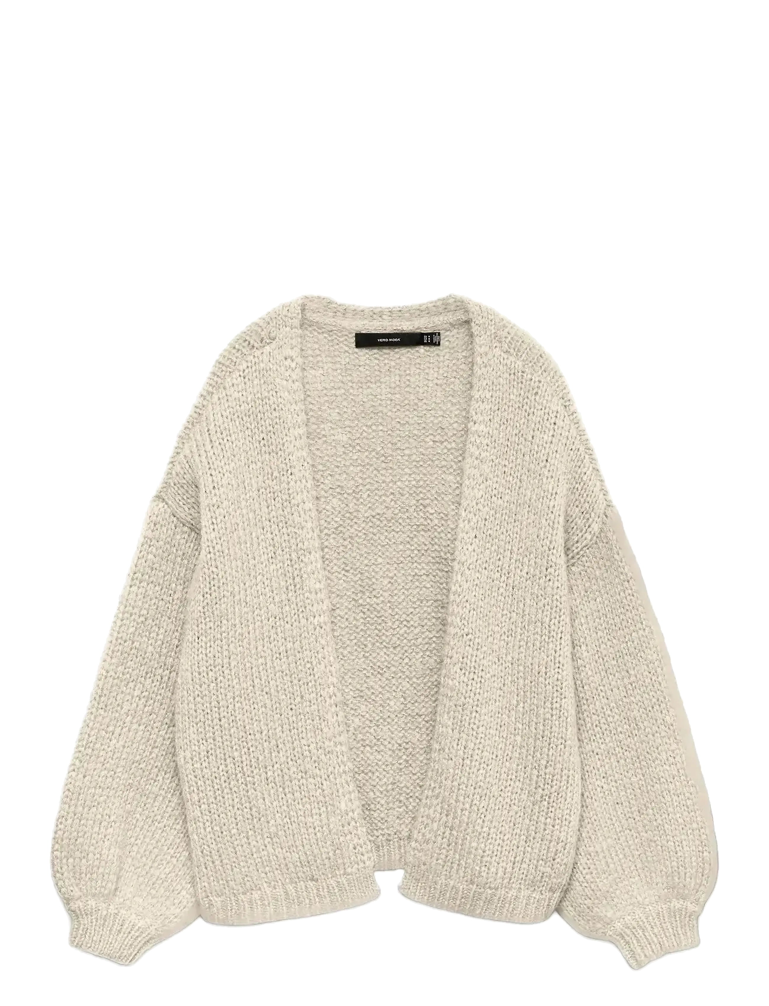 Vero Moda VMMAYBE LS OPEN CARDIGAN NOOS - Stickat - BIRCH / white
