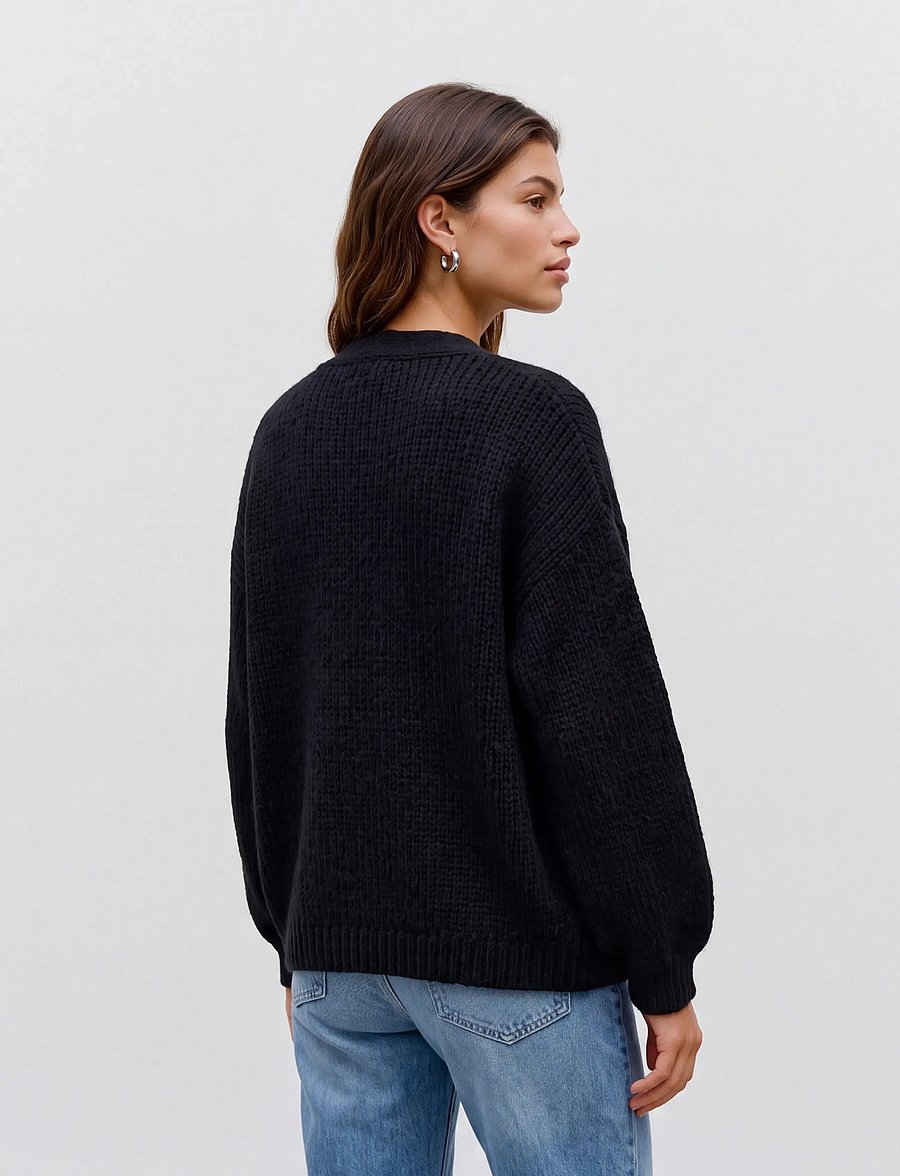 Vero Moda - VMMAYBE LS OPEN CARDIGAN NOOS - strickjacken - black - 2