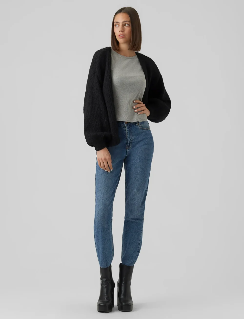 Vero Moda - VMMAYBE LS OPEN CARDIGAN NOOS - cardigans - black - 3