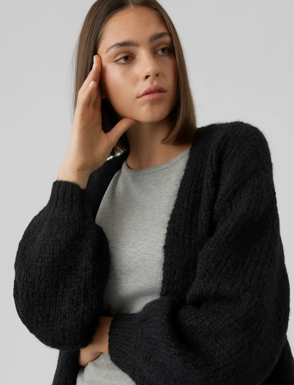 Vero Moda - VMMAYBE LS OPEN CARDIGAN NOOS - cardigans - black - 4