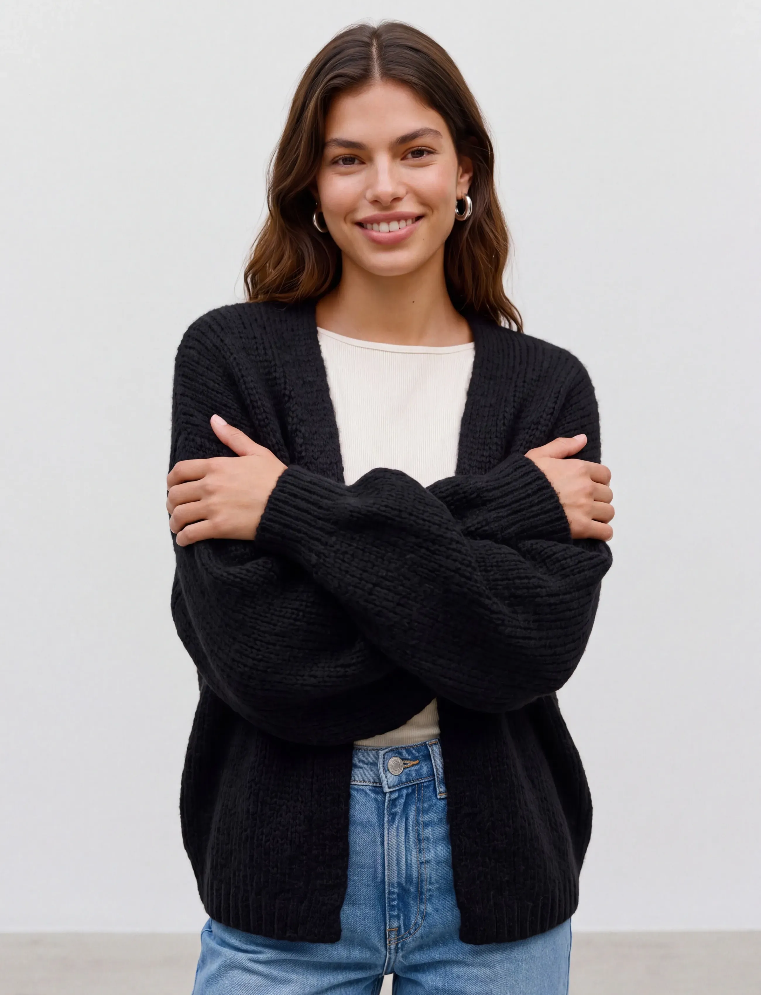 Vero Moda - VMMAYBE LS OPEN CARDIGAN NOOS - efterårstøj - black - 4