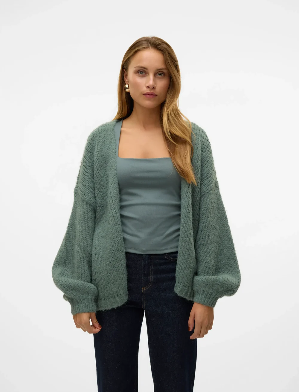 Vero Moda - VMMAYBE LS OPEN CARDIGAN NOOS - kardiganid - laurel wreath - 0